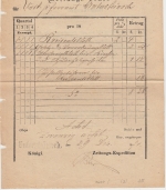 Bayern - Untersteinach 1871/74 Zeitungskonto 3 versch. L1