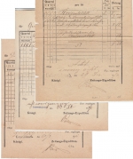 Bayern - Untersteinach 1871/74 Zeitungskonto 3 versch. L1