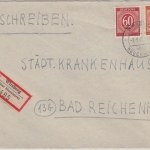 All.Bes./Kontrollrat - Wirsberg ü. Neuenmarkt Einschreibebrief 1.9.46