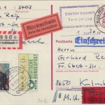 BRD - 60 Pfg. B&S Ganzsache + Gebühr bezahlt + Zusatz Kulmbach 1983 Portostufe !