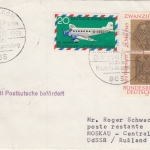 BRD/Postkrieg - Kulmbach 1969 Postkutschenpost Brief i.d. UDSSR - Besonderheit !