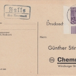 All.Bes. - Falls ü. Neuenmarkt Landpost-Ra2 Drucksache n. Chemnitz 1948