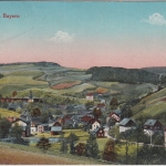 Bayern - Ludwigsstadt Ortsansicht farb. AK gelaufen Bahnpost Nbg Saalfeld 1920