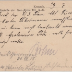 Bayern - 7 1/2 Pfg. Stattswappen Ortskarte/Militaria Kronach 1918