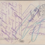 Bayern - Kronach 1914 unfrank. Ortskarte Ra3 Portokontrolle