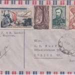 Franz. Äquatorial-Afrika - 15 Fr. Brazza u.a. Luftpostbrief i.d. SCHWEIZ 1954