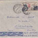 Franz. Äquatorial-Afrika - 15 Fr. Brazza Luftpostbrief n. Eckbolsheim 1952