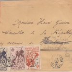 Franz. Westafrika - 5 Fr. Freimarken u.a. Luftpostbrief Koudougou - Paris 1947