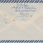 Franz. Indochina - 1 P.+2x70 C. Freimarken Luftpostbrief Saigon - Paris 1951