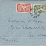 Franz. Indochina - 2+1 P. Freimarken Luftpostbrief Saigon - Paris 1950