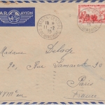 Franz. Indochina - 37 C. Doumer Luftpostbrief Saigon - Paris 1939