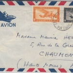 Franz. Indochina - 1+2 P. Flugpostausgabe Luftpostbrief Saigon - Chaumont 1939