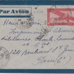 Franz. Indochina - 36 C. Ganzsache Luftpostbrief Tonkin - Paris 1937