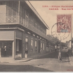 Senegal - Dakar 1911 4 C. bildseitig sw-Aansichtskarte Rue des Essarts