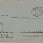All.Bes. - Müncheberg 4.3.46 Gebühr bezahlt ovaler Tagesstpl. Zensurbrief