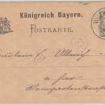 Bayern - Würzburg 1897 Kaisermanöver 5 Pfg. Privatganzsache/Ortskarte