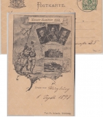 Bayern - Würzburg 1897 Kaisermanöver 5 Pfg. Privatganzsache/Ortskarte