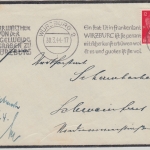 DR - Würzburg 1944 Walther v.d. Vogelweide Masch.stpl. Brief n. Schweinfurt