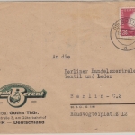 DDR - 24 Pfg. Skispringen Firmenbrief Gotha - Berlin 1951