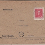 DDR - 8 Pfg. Lortzing Drucksache Lastau - Weimar 1952