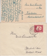 DDR - Wintersport Oberhof 12+24 Pfg. OBERRÄNDER Karte/Brief 1951/52