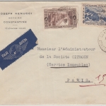Algerien - 1 Fr. Landesansichten u.a. Luftpostbrief Constantine - Paris 1938