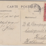 Martinique - 10 C. Eingeborene Ansichtskarte n. HOLLAND Fort de France 1915