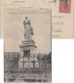 Martinique - 10 C. Eingeborene Ansichtskarte n. HOLLAND Fort de France 1915