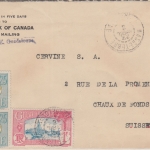 Guadeloupe - 1 Fr.+2x25 C, Freimarken Brief i.d. SCHWEIZ Basseterre 1932