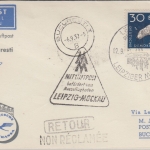 DDR - 30 Pfg. Eisbär Luftpostbrief/Messe-Sonderflug Leipzig - Bukarest 1957