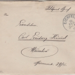 Bayern - Eichfeld 10. FEB 16 K1 Feldpostbrief n. München