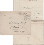 Bayern - Eichfeld 10. FEB 16 K1 Feldpostbrief n. München