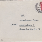 BRD - (13a) Großlangheim ü. Kitzingen Poststelle I Brief n. München 1959