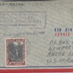 Belgisch Congo - 1st-flight n. USA Etappe Leopoldville - Natal 1941