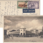 Belgisch Congo - 4,50 Fr. Tourismus u.a. Luftpostkarte Leopoldville Bremen 1939
