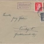 DR - Bischwind ü. Gerolzhofen Landpost-Ra2 Brief n. Nürnberg 1943