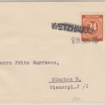 All.Bes./Kontrollrat - Wetzhausen L1 + Dat.-L1 23.SEP 19(46) Brief n. München