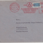 BRD - Schweinfurt 1954 20 Pfg. AFS Baumaterialien Menke Brief n. Ergoldsbach