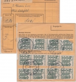 BRD - 12x15 Pfg. kl. Bauwerke Paketkarte Lülsfeld - Unterhorst 1966