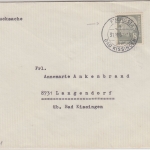 BRD - Fuchsstadt ü. Bad Kissingen Poststelle I Drucksache n. Langendorf 1962