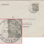 BRD - Fuchsstadt ü. Bad Kissingen Poststelle I Drucksache n. Langendorf 1962