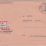 BRD - Bad Kissingen Land R-Zettel Ortseinschreibebrief Langendorf 1964
