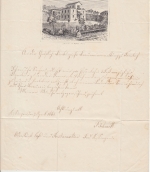 Bayern - Bad Kissingen "Cafe und Restauration Schmitt" lithogr. Briefkopf 1864