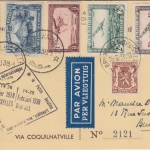 Belgisch Congo - Congres Int. Aviation Erstflug brüssel Coquilhatville 1938