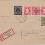 All.Bes./AM-Post - Aschaffenburg-Schweinheim 1946 Ortseinschreibebrief