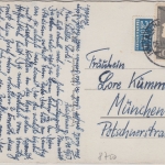 Bayern - Aschaffenburg Stadtmitte sw-Fotokarte gelaufen 1954