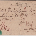 Bayern/Preussen - Aschaffenburg L1 Portobrief n. Münster ca. 1830