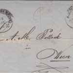 Bayern - 3 Kr. Wappen gez. Brief n. ÖSTERREICH Aschaffenburg - Wien 1873