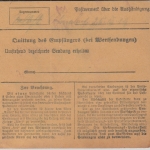 Bayern - 40 Pfg. Ludwig Paketkarte Gr0ßwallstadt - Eisenbach 1919