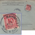 DR - Bahnpost Aschaffenburg Miltenberg Brief Obernburg - Oberthulba 1924